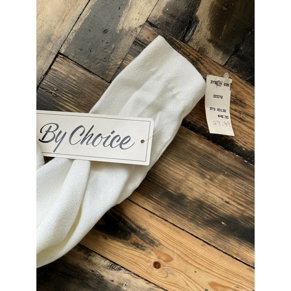 NWT By Choice Off White Single Button Long Lace Lined VTG Blazer Size Large - Picture 6 of 6